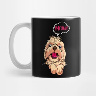 cute funny dog moew cat Mug